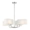 Designers Fountain Midtown 4 Light Modern Polished Nickel with White Fabric Shades Chandelier For Dining Rooms D253M-4CH-PN - alternate 1